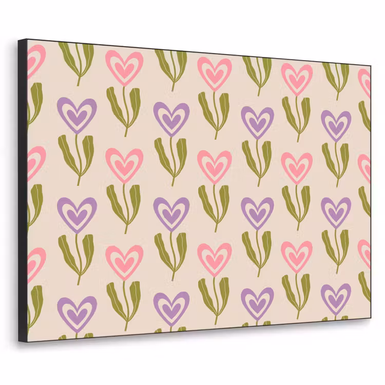 Bloemen - Hartjes - Patroon Textielframe - compleet frame klein 947 -3d