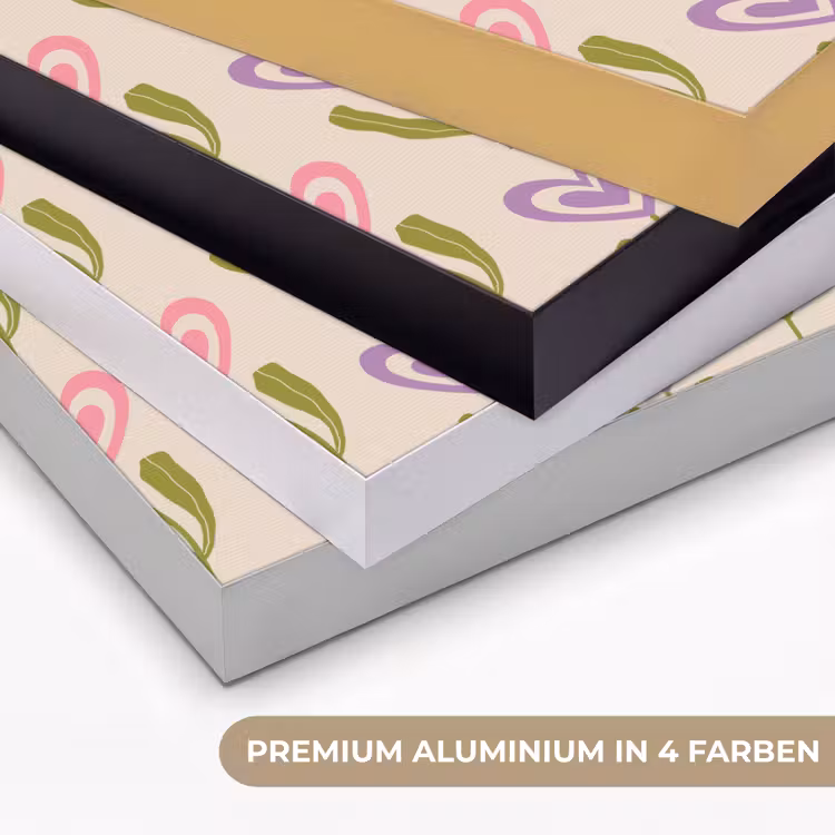 Bloemen - Hartjes - Patroon Textielframe zwart klein 947 -USP_kleurenDE