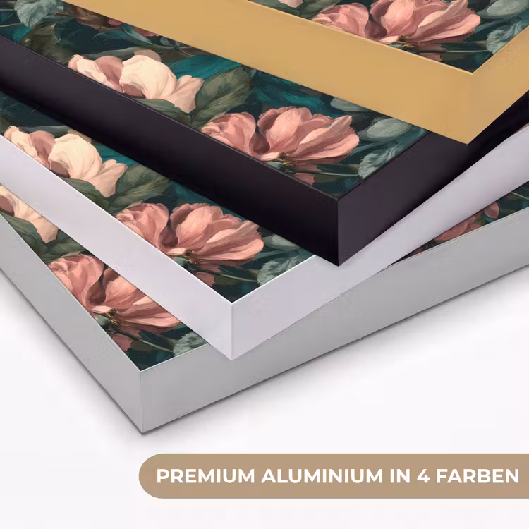 Bloemen - Schilderachtig - Patroon - Roze Textielframe zwart klein 947 -USP_kleurenDE