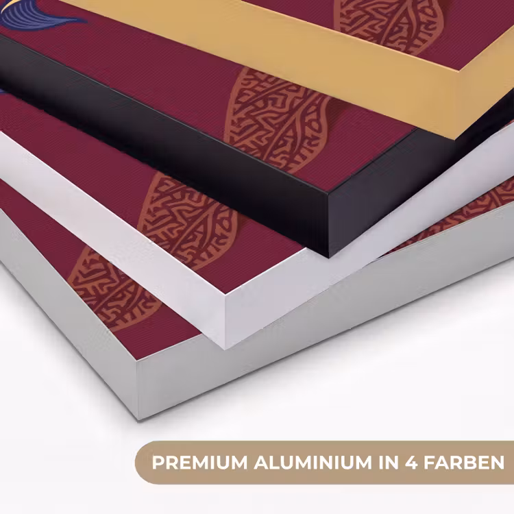 Art Frame - Blumen – Modern – Lila - Bloemen - Modern - Paars Textielframe zwart klein