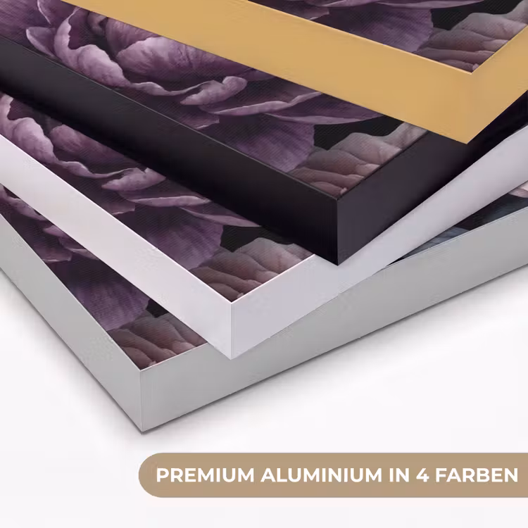 Bloemen - Patroon - Donker - Botanisch - Paars Textielframe zwart klein -USP_kleurenDE
