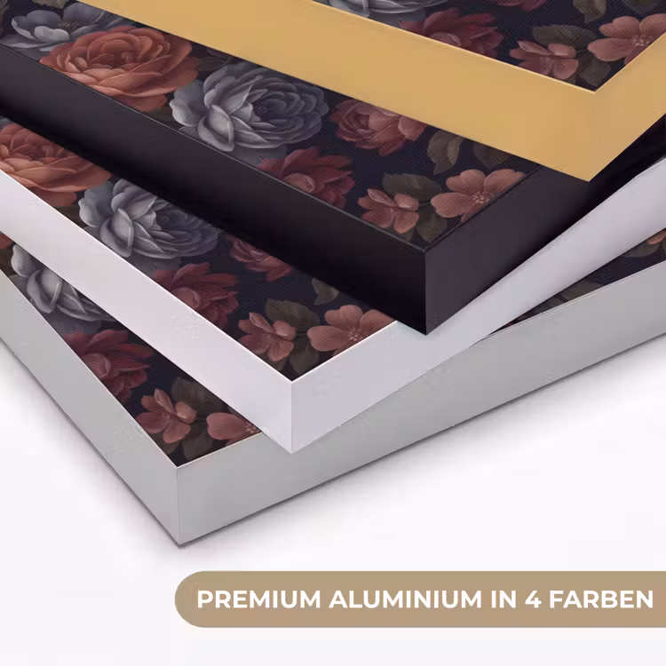 Bloemen - Patroon - Vintage - Donker - Roze Textielframe zwart klein -USP_kleurenDE