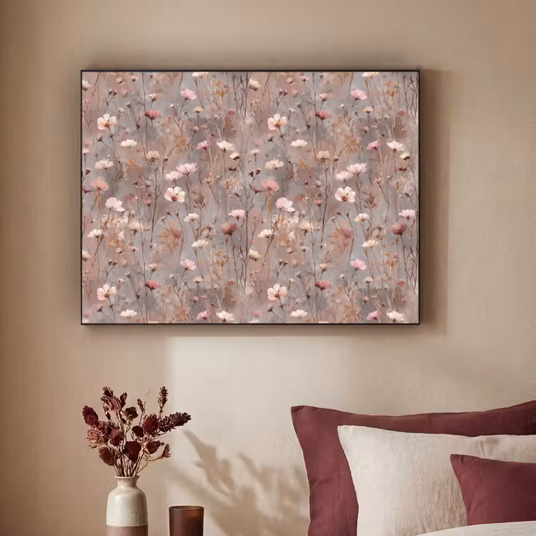 Bloemen - Wild - Pastel Textielframe zwart klein 947 -sfeer1
