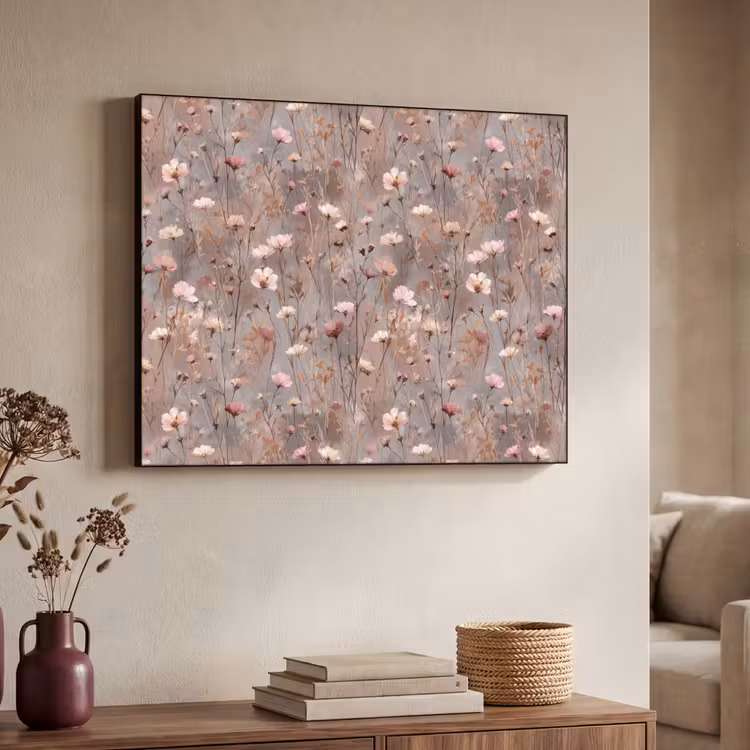 Bloemen - Wild - Pastel Textielframe zwart klein 947 -sfeer3
