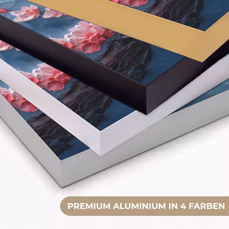 Bloesem - Bloem - Roze - Tak Textielframe zwart klein -USP_kleurenDE