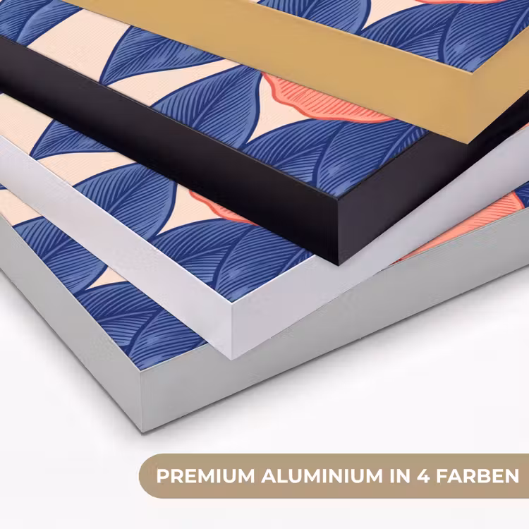 Art Frame - Blüten – Blätter – Botanik - Bloemen - Bladeren - Botanisch Textielframe zwart klein