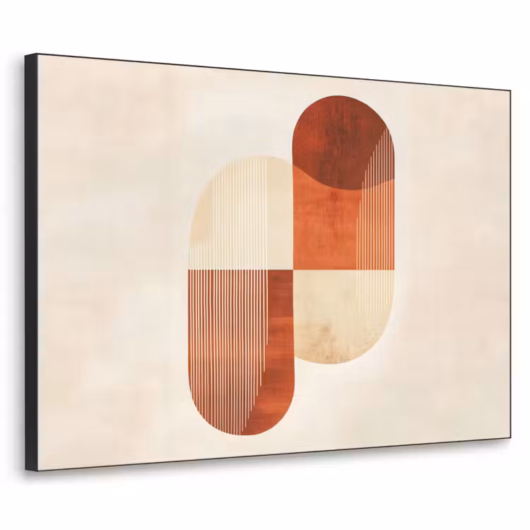 Bogen - Beige - Vormen Textielframe zwart klein -3d