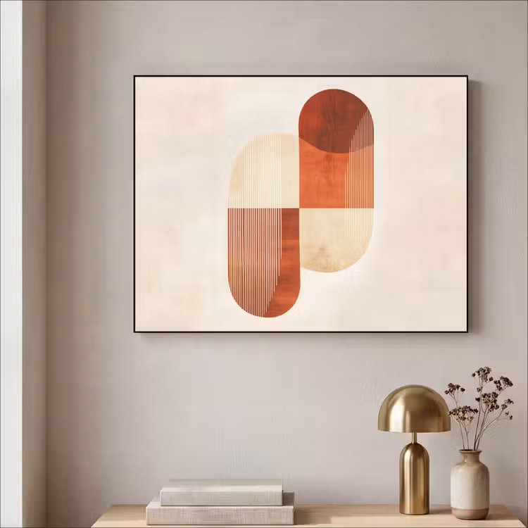 Bogen - Beige - Vormen Textielframe - compleet frame klein -sfeer2