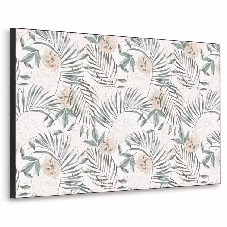 Bohemian - Bloemen - Bladeren - Jungle - Tropical Textielframe zwart klein -3d
