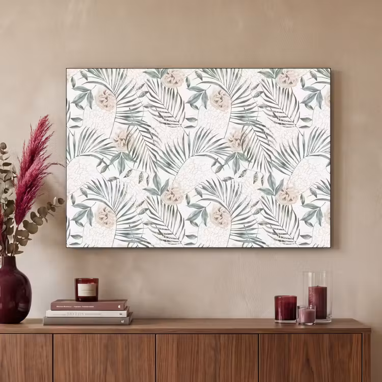 Bohemian - Bloemen - Bladeren - Jungle - Tropical Textielframe zwart klein -sfeer1