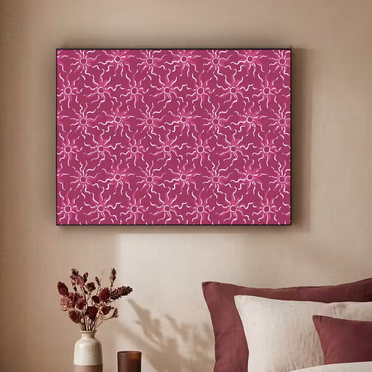Bohemian - Zon - Magenta Textielframe zwart klein 947 -sfeer1