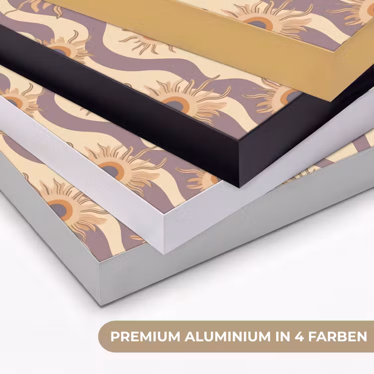 Bohemian - Vibe - Lavendelpaars Textielframe zwart klein 947 -USP_kleurenDE