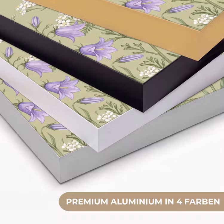 Botanisch - Bloemen - Kleurrijk Textielframe zwart klein -USP_kleurenDE