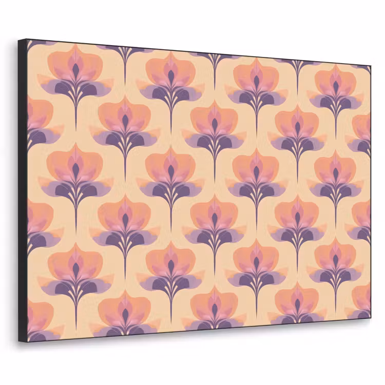 Botanisch - Patroon - Pastel Textielframe zwart klein 947 -3d