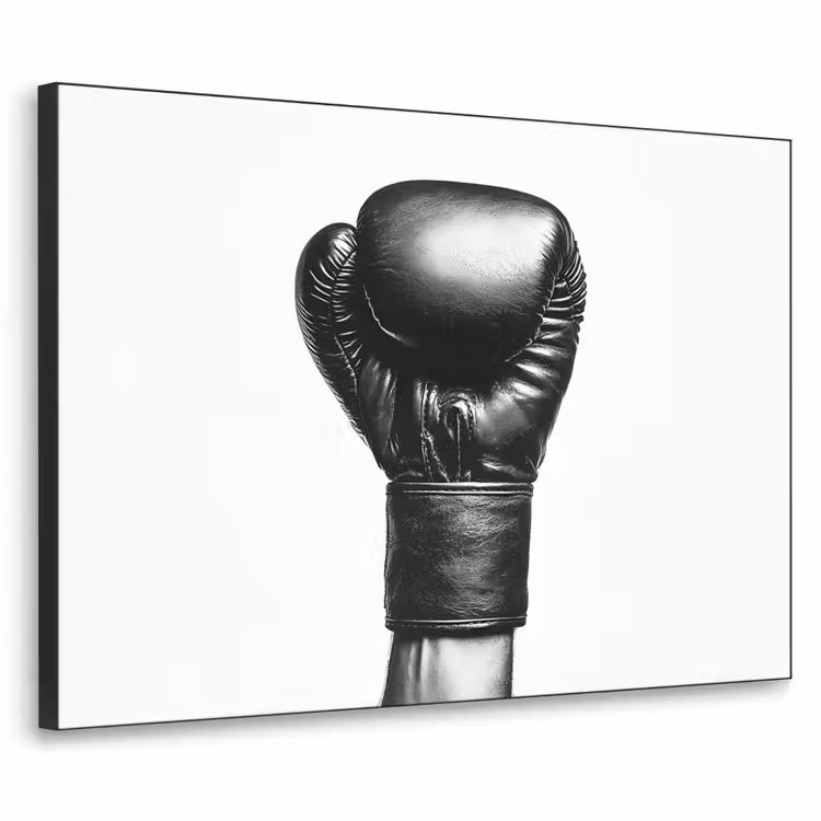 Bokshandschoen - Zwart - Hand Textielframe - compleet frame klein -3d