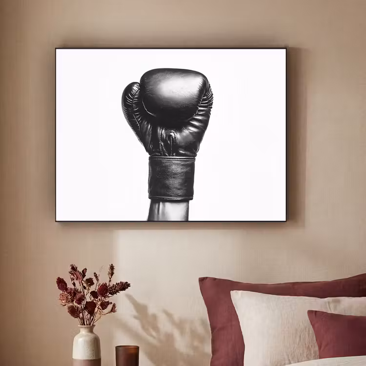 Bokshandschoen - Zwart - Hand Textielframe - compleet frame klein -sfeer1