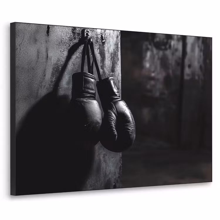 Bokshandschoenen - Muur - Duister - Zwart Textielframe zwart klein -3d
