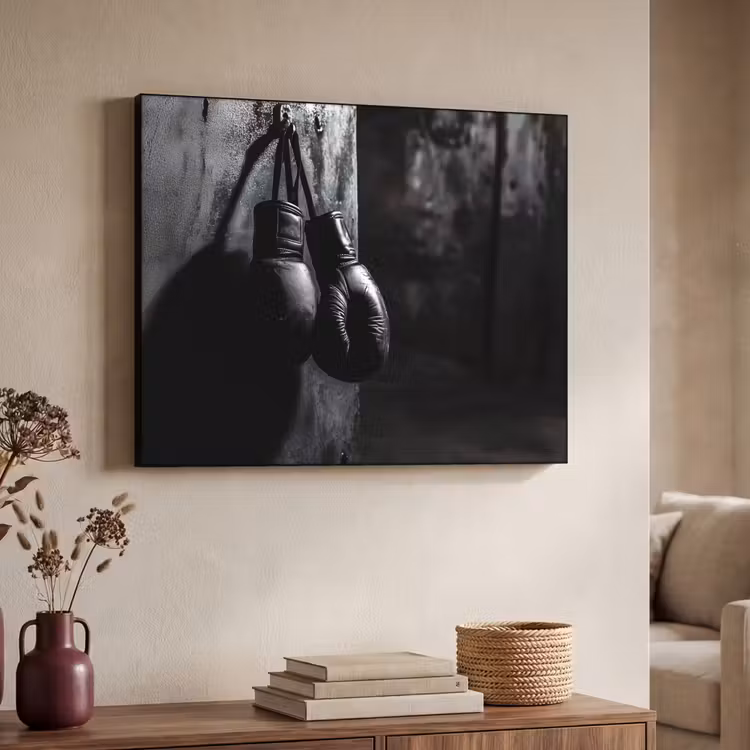 Bokshandschoenen - Muur - Duister - Zwart Textielframe zwart klein -sfeer3