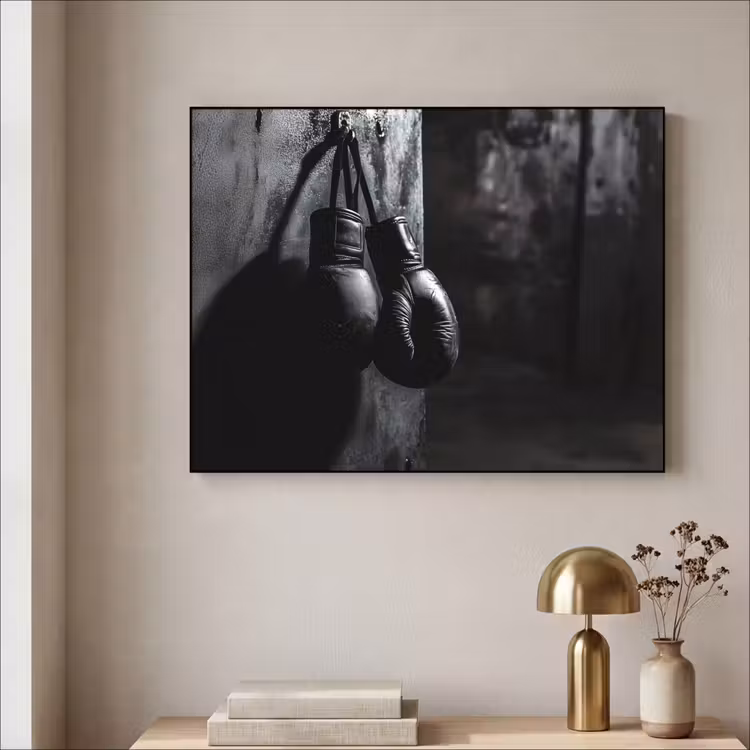 Bokshandschoenen - Muur - Duister - Zwart Textielframe zwart klein -sfeer2