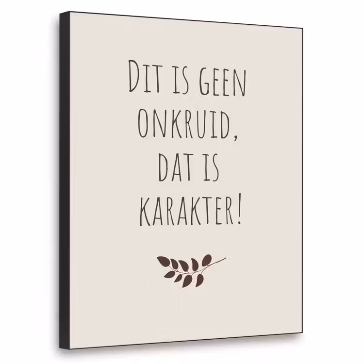 Bruin - Minimalistisch - Quote - Zomer Textielframe - compleet frame klein -3d