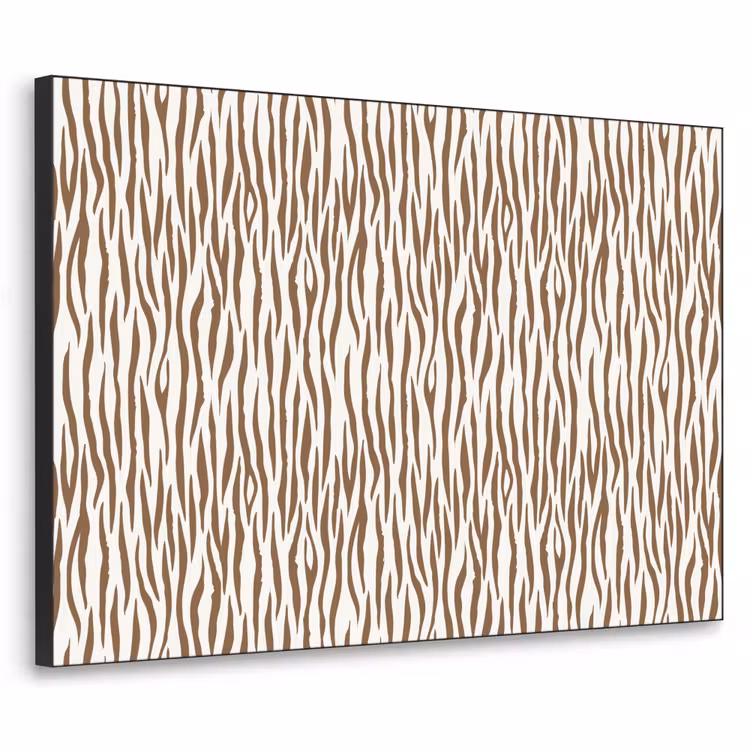 Bruin - Patroon - Zebra Textielframe zwart klein 947 -3d