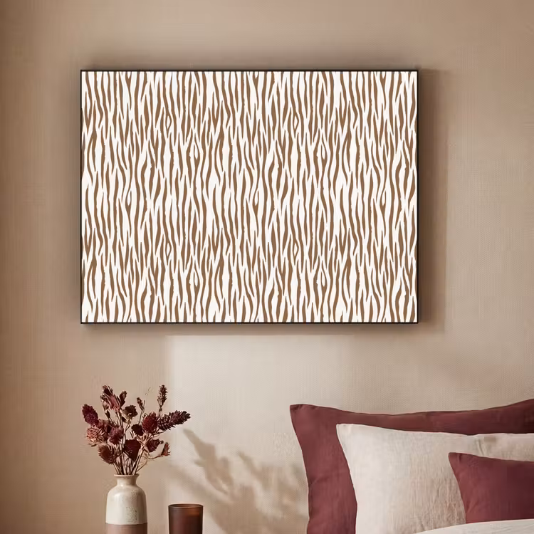 Bruin - Patroon - Zebra Textielframe zwart klein 947 -sfeer1