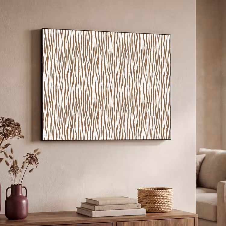 Bruin - Patroon - Zebra Textielframe - compleet frame klein 947 -sfeer3
