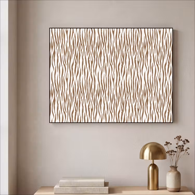 Bruin - Patroon - Zebra Textielframe - compleet frame klein 947 -sfeer2