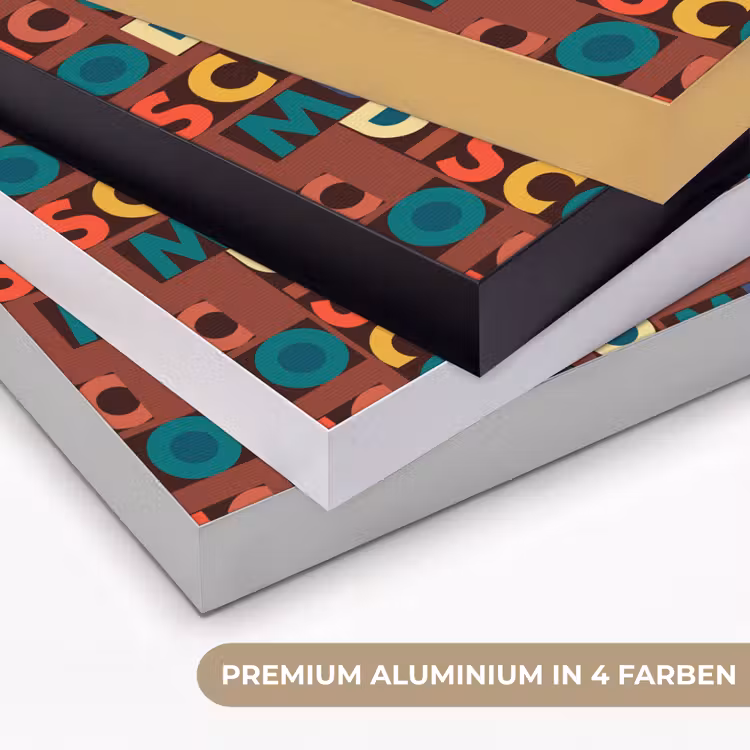 Bruin - Retro - Disco - Patroon Textielframe zwart klein 947 -USP_kleurenDE