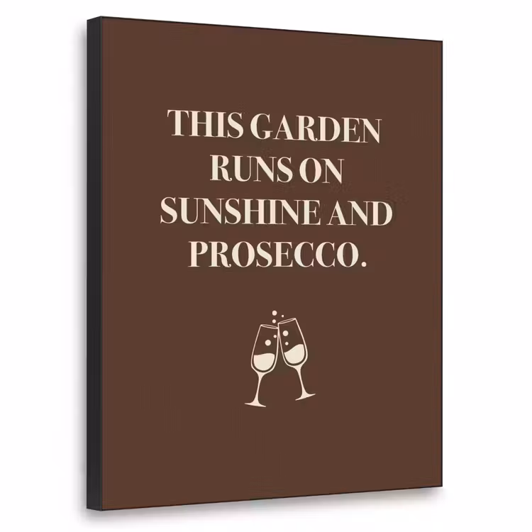 Bruin - Zomer - Quote - Drinken Textielframe - compleet frame klein -3d