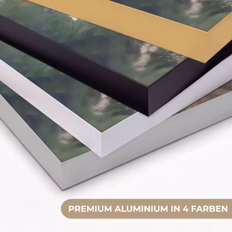 Bruine beer - Wilde dieren - Bloemen - Planten Textielframe zwart klein -USP_kleurenDE