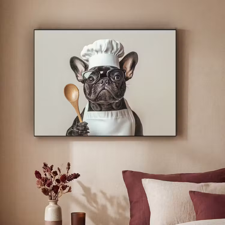 Bril - Hond - Kok Textielframe - compleet frame klein -sfeer1