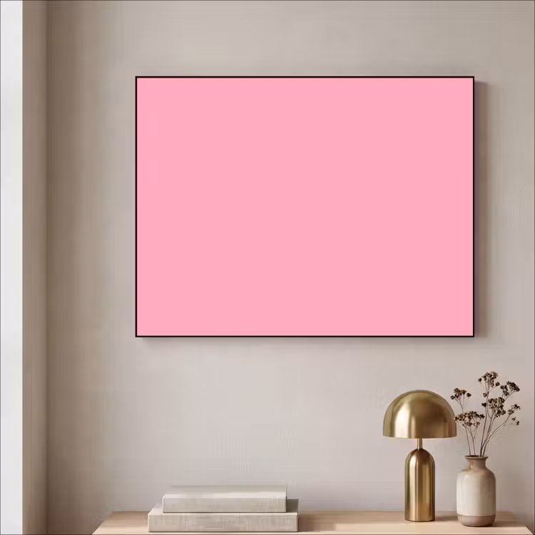 Bubblegum - Pink - Roze Textielframe zwart klein 947 -sfeer2