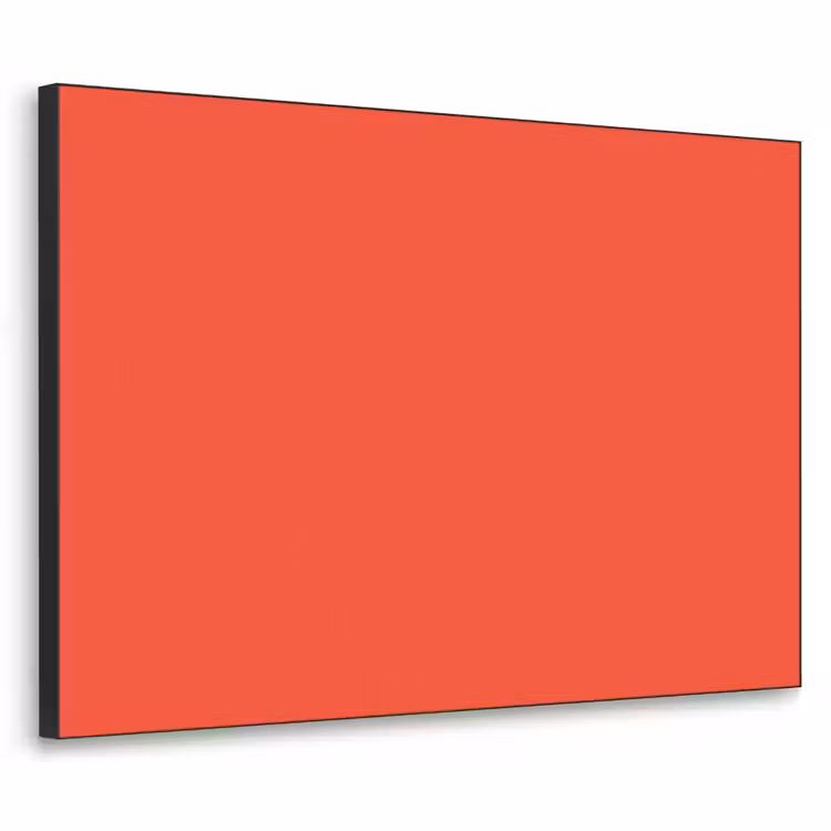Burnt - Coral - Oranje Textielframe zwart klein 947 -3d