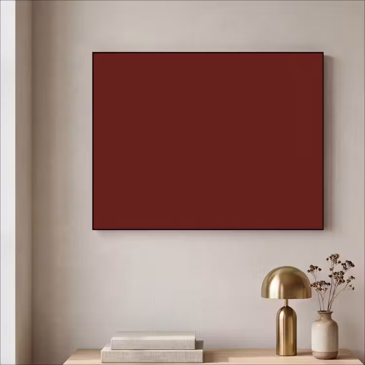 Burnt - Mahogany - Rood Textielframe zwart klein 947 -sfeer2