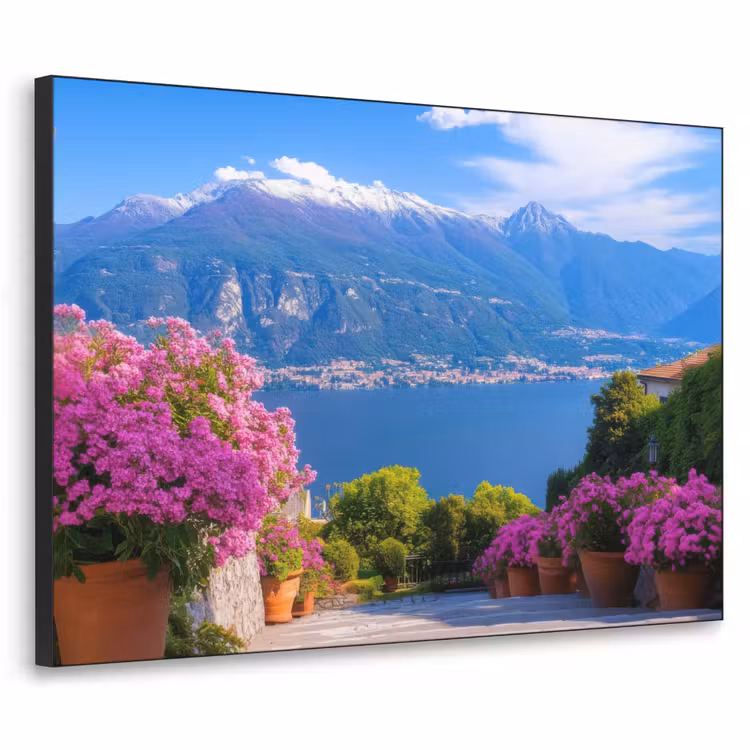 Lake Como - Italië - Landschap Textielframe - compleet frame klein -3d