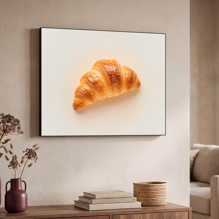 Croissant - Brood - Beige Textielframe - compleet frame klein -sfeer3