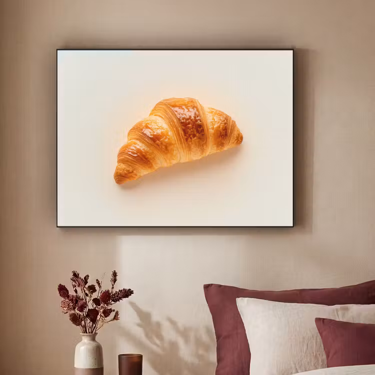 Croissant - Brood - Beige Textielframe - compleet frame klein -sfeer1