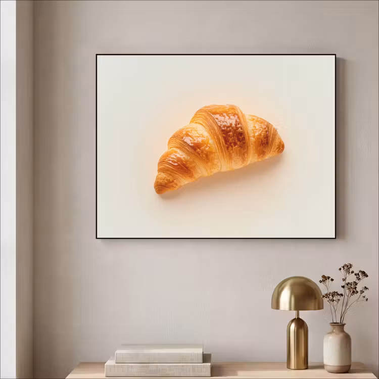 Croissant - Brood - Beige Textielframe - compleet frame klein -sfeer2