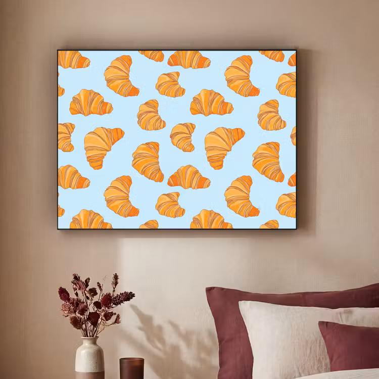 Croissant - Speels - Blauw Textielframe zwart klein 947 -sfeer1