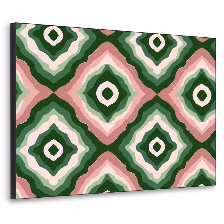 Ontwerp - Organisch - Kleurrijk Textielframe zwart klein 947 -3d