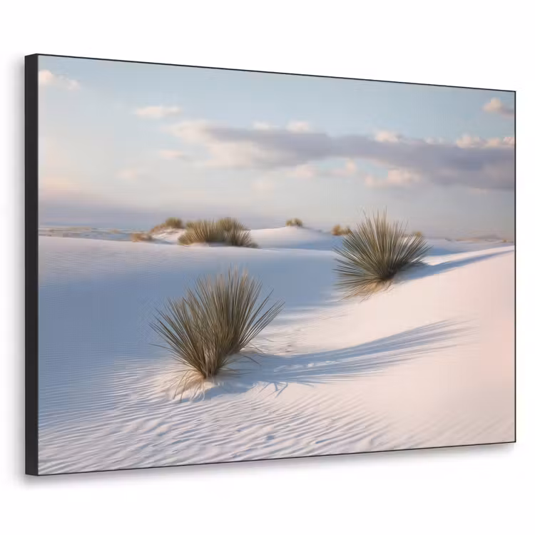 Duinen - Gras - Wolken - Beige Textielframe - compleet frame klein -3d