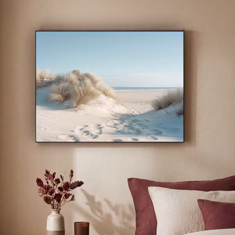 Duinen - Planten - Zomer - Natuur Textielframe zwart klein -sfeer1