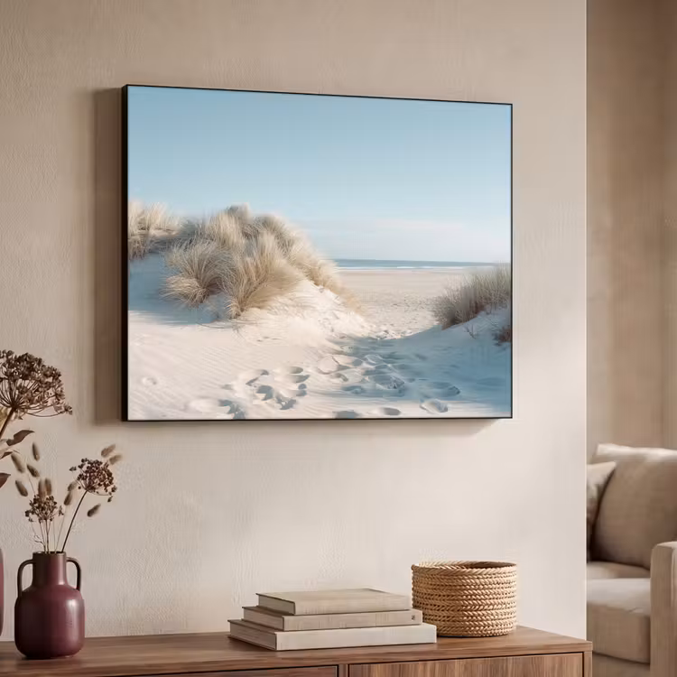 Duinen - Planten - Zomer - Natuur Textielframe zwart klein -sfeer3