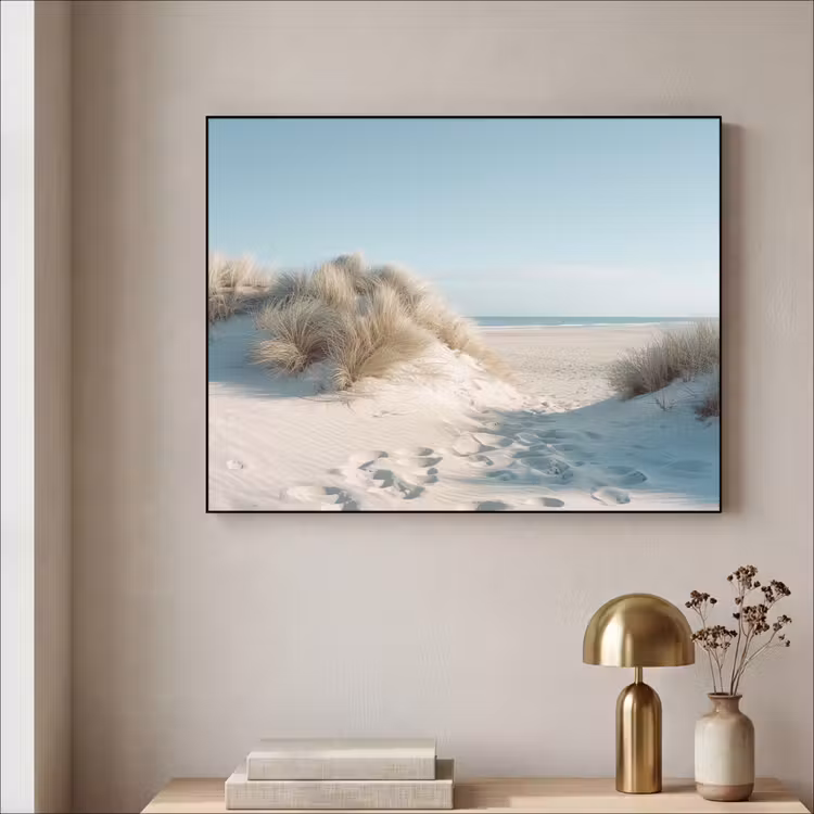 Duinen - Planten - Zomer - Natuur Textielframe zwart klein -sfeer2