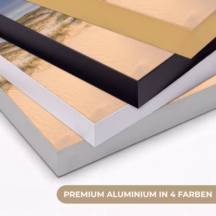 Duinen - Strand - Zonsondergang - Natuur - Zomer Textielframe zwart klein -USP_kleurenDE