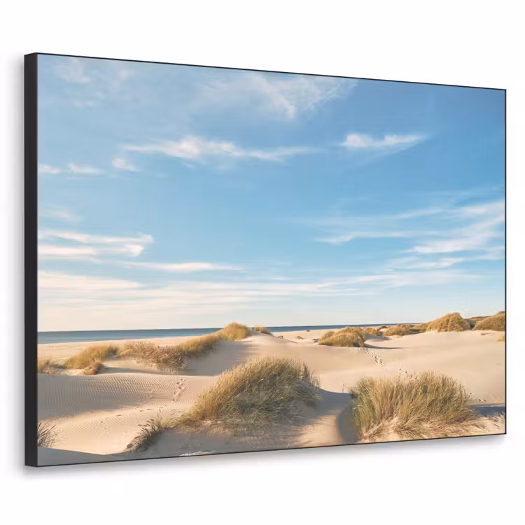 Duinen - Zomer - Landschap - Zee - Strand Textielframe zwart klein -3d