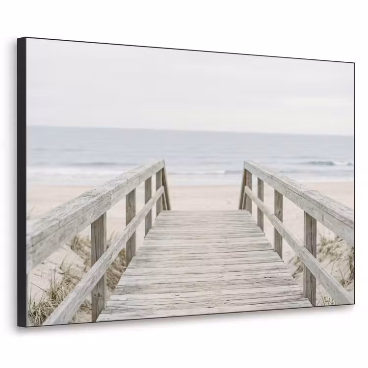 Duinen - Vlonder - Oceaan Textielframe zwart klein -3d