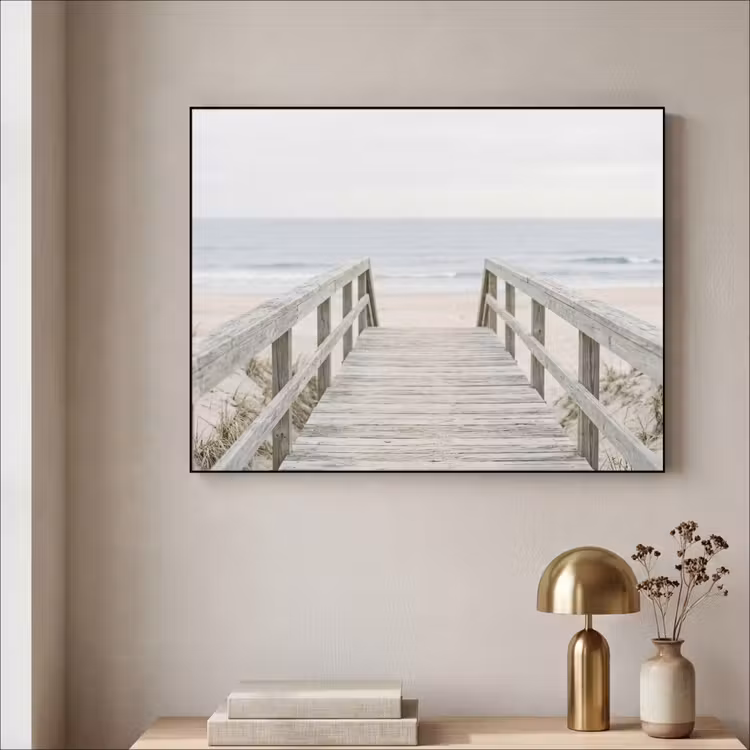 Duinen - Vlonder - Oceaan Textielframe zwart klein -sfeer2