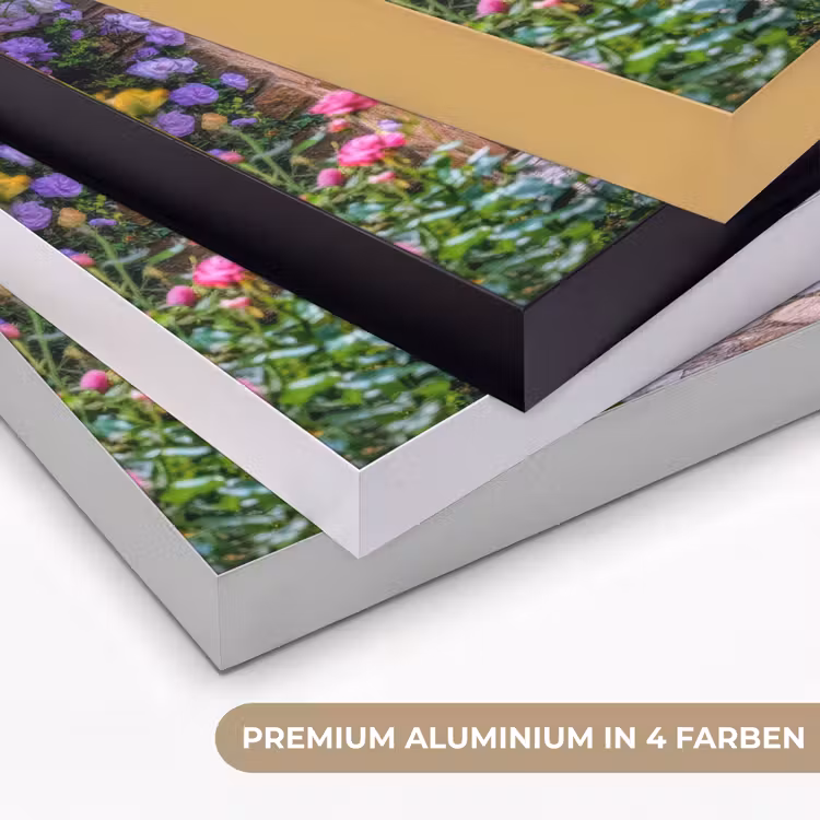 Doorkijk - Bloemen - Pad - Natuur Textielframe zwart klein -USP_kleurenDE